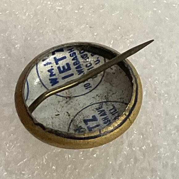 My Record 3 Months Courage Gold Toned 1/2” Pin Button Pinback GnuCollectibles - Picture 3 of 5